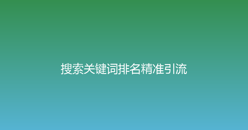 搜索关键词排名精准引流 封面图