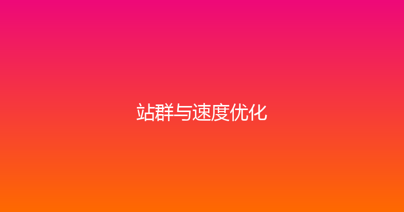 站群与速度优化 封面图