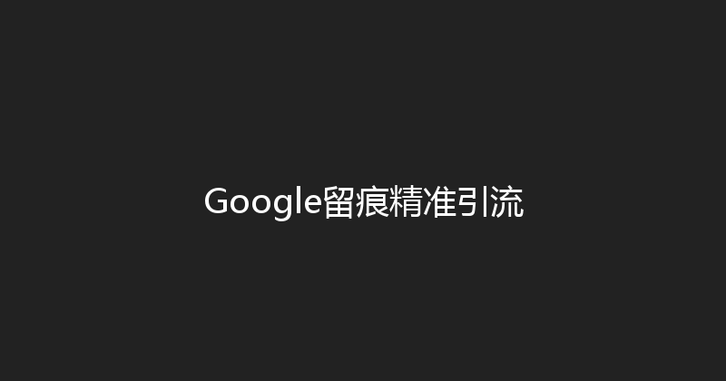 Google留痕精准引流 封面图