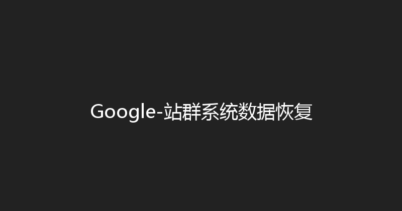 Google-站群系统数据恢复 封面图