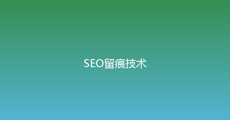 SEO留痕技术 封面图